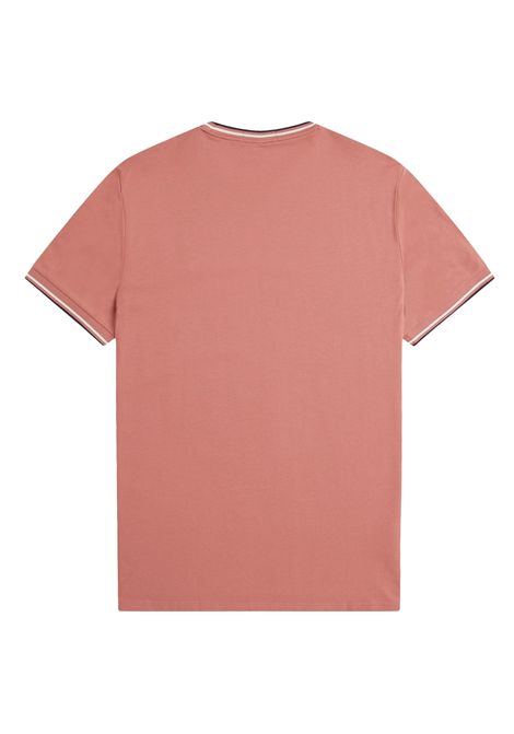 Fred Perry Twin Tipped Tee Putty Pink Ecru Navy Blue Men FRED PERRY | T-shirt | M1588-Y63